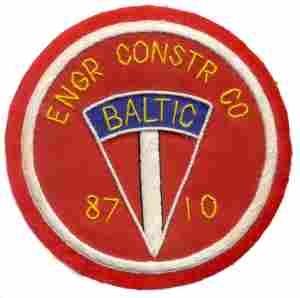 8710th Engineer Construction Company Custom made Cloth Patch - Saunders Military Insignia
