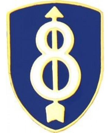 8th Infantry Division metal hat pin
