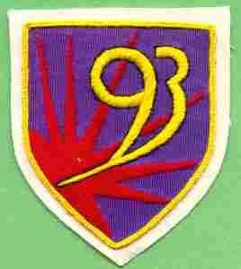 93rd Chemical Battalion color patch Patch, Handmade