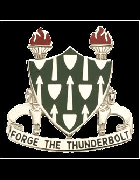 US Army Armor School Unit Crest Forge The Thunderbolt Motto