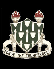 US Army Armor School Unit Crest Forge The Thunderbolt Motto