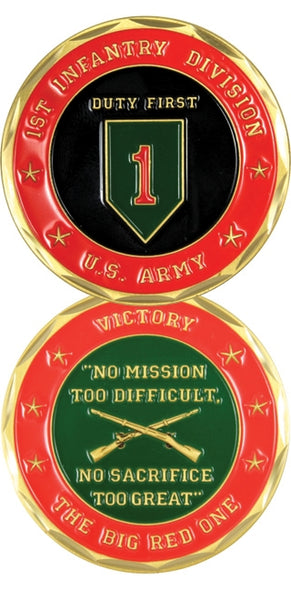 US Army 1st Infantry Division presentation coin