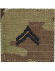 US Army Corporal E-4 rank insignia with Velcro backing