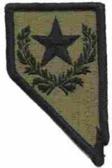 Embroider green patch with black and 2 black leafs and a black star