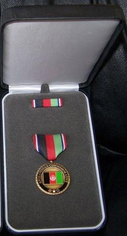 Afganistan Commemorative Medal Presentation Set