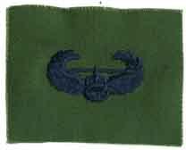 Air Assault AF Blue on OD green Sew-on badge