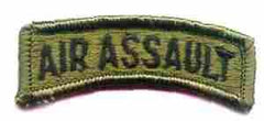 Air Assault Tab for the green subdued uniform - Saunders Military Insignia