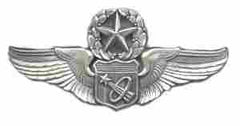 Air Force Astronaut Command badge in old silver finish - Saunders Military Insignia