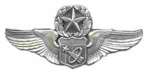 Air Force Astronaut Command badge in old silver finish