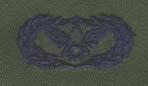 AIR FORCE CIVIL ENGINEER BADGE ON SUBDUED CLOTH