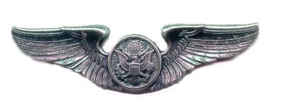 Air Force Enlisted Basic Aircrew badge in old silver finish