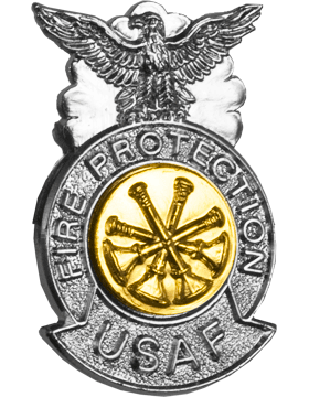 Air Force Fire Chief Metal Badge