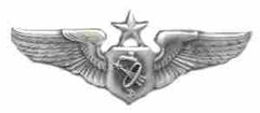 Air Force Flight Surgeon Astronaut Senior, Wing, silver finish - Saunders Military Insignia