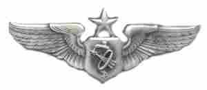 Air Force Flight Surgeon Astronaut Senior, Wing, silver finish
