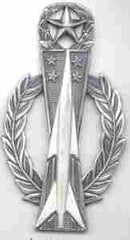 Air Force Master Missile Operator badge in old silver finish - Saunders Military Insignia