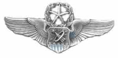 Air Force Master Navigator Astronaut badge in old silver finish - Saunders Military Insignia