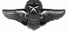 Air Force Master Navigator badge in old silver finish - Saunders Military Insignia
