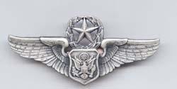 Air Force Master Officer Aircrew badge in old silver finish