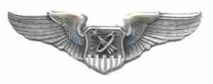 Air Force Navigator Astronaut badge in old silver finish