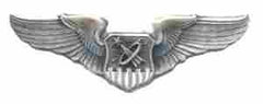 Air Force Navigator Astronaut badge in old silver finish - Saunders Military Insignia