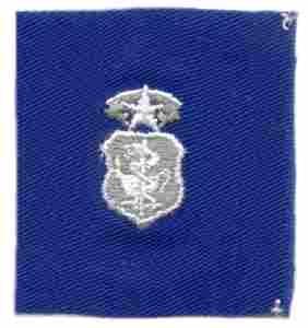 Air Force Nurse Chief Badge in sew on blue cloth