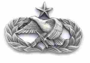Air Force Senior Air Munition and Maintenance badge in old silver finish