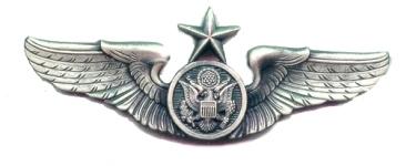 Air Force Senior Aircrew badge in old silver finish