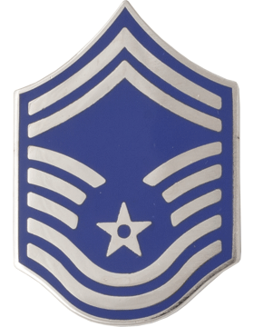 Air Force Senior Master Sergeant metal chevron - Saunders Military Insignia
