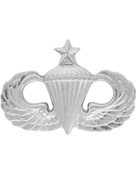 Air Force Senior Miniature Parachute Badge in old silver finish