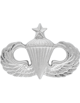 Air Force Senior Miniature Parachute Badge In Old Silver Finish 