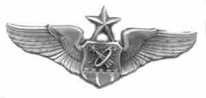 Air Force Senior Navigator Astronaut badge in old silver badge