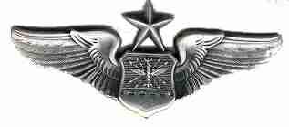 Air Force Senior Navigator badge or wing in old silver finish