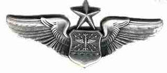 Air Force Senior Navigator badge or wing in old silver finish - Saunders Military Insignia