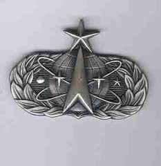 Air Force Senior Space Operations badge in old silver finish - Saunders Military Insignia