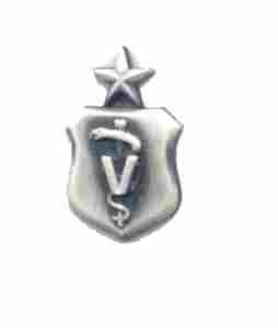 Air Force Senior Veterinarian badge in old silver finish