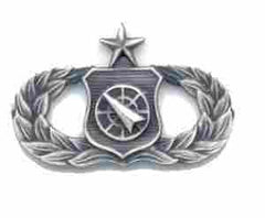Air Force Senior Weapons Controller badge in old silver finish - Saunders Military Insignia
