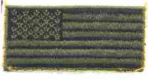 American Flag 1 x 2 Size Subdued Patch