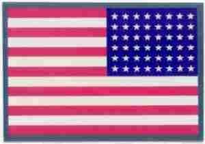American Flag 48 star, Decal, vinyl adhesive