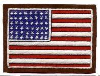 American Flag 48 Stars 2.75 x 4 inches handmade Patch - Saunders Military Insignia
