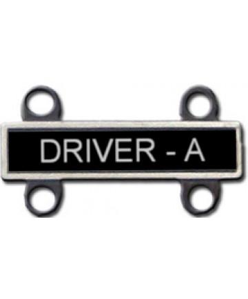 Amphibious Driver DRIVER A Qualification Bar in silver oxidize - Saunders Military Insignia