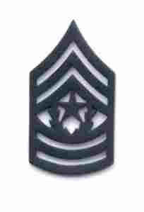 Army Command Sergeant Major subdued metal rank