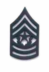 Army Command Sergeant Major subdued metal rank