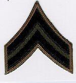 Army Corporal rank in subued. Sleeve size chevron - Saunders Military Insignia