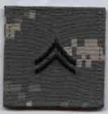 Army Corporal rank inisgnia in ACU with Velcro - Saunders Military Insignia
