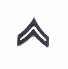 Army Corporal, subdued metal rank