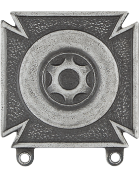 Army Driver and Mechanic Marksman badge in silver oxidized finish