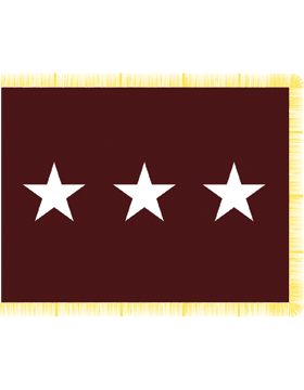 Army Lieutenant General Flag With Pole Hem And Fringe - Saunders Military Insignia
