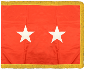 Army Major General Flag With Pole Hem And Fringe