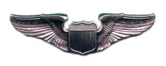 Army Pilot Wing in silver ox finish - Saunders Military Insignia