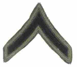 Army Private Chevron in subdued